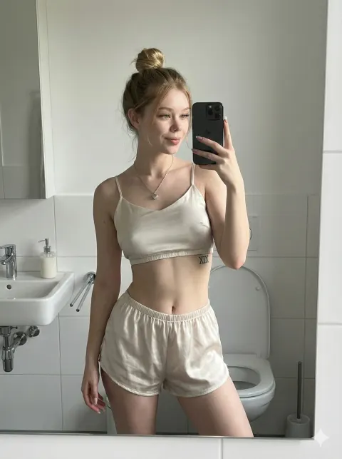 Bathroom Mirror Selfie Portrait