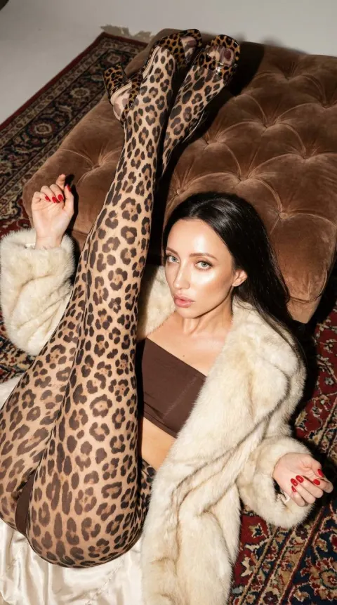 Leopard Fur Fashion Portrait