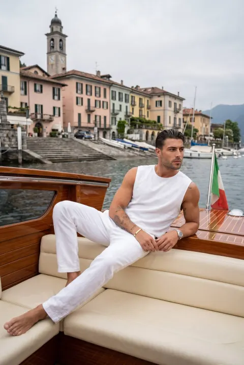 Luxe Italian Lakeside Lifestyle Portrait
