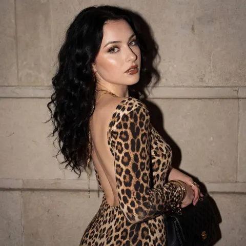 Y2K Glam Leopard Portrait
