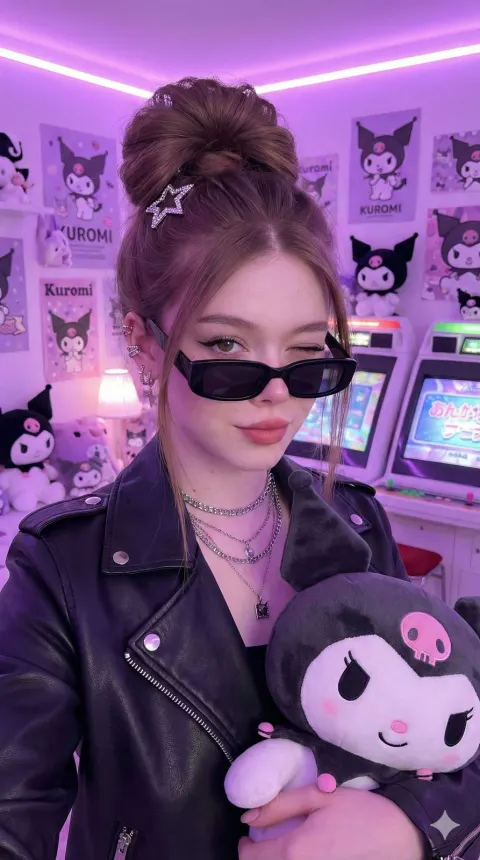Kuromi-Themed Shibuya Fashion Portrait