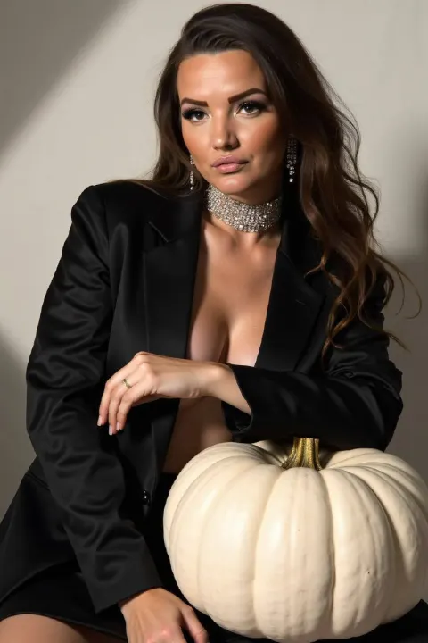 Chic Pumpkin Editorial Portrait