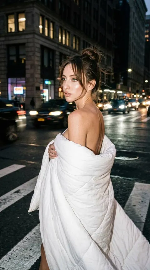 Night City Blanket Portrait