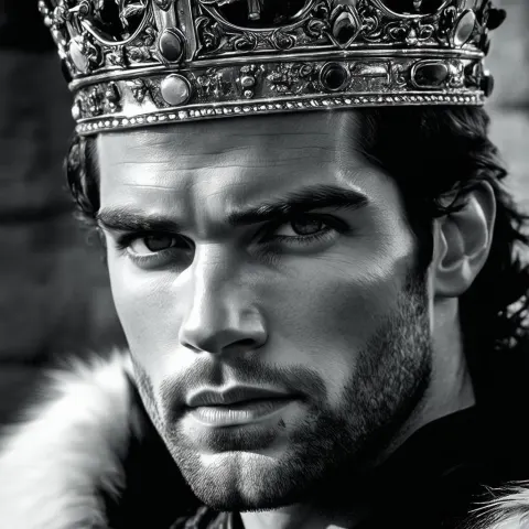 Henry Cavill as Crowned King on Fomapan