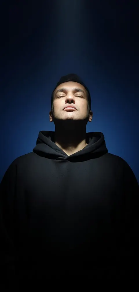 Surreal Blue Light Portrait