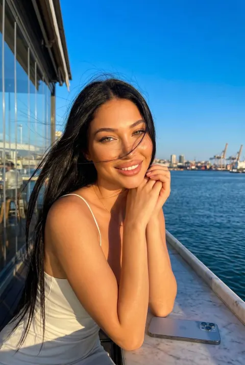 Golden Hour Harbor Portrait