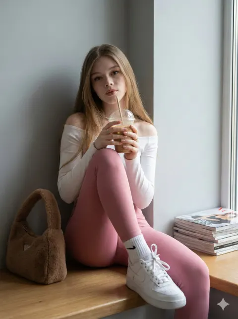 Sporty-Chic Portrait in 8K