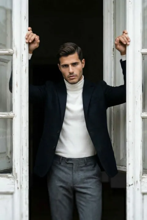 Tense Elegance in Doorway