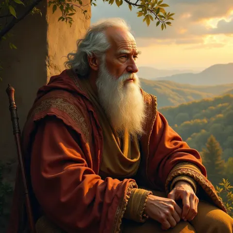 Renaissance Elder With a Wise Serene Gaze