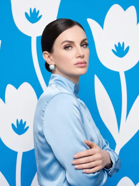 Blue Tulip Fashion Portrait