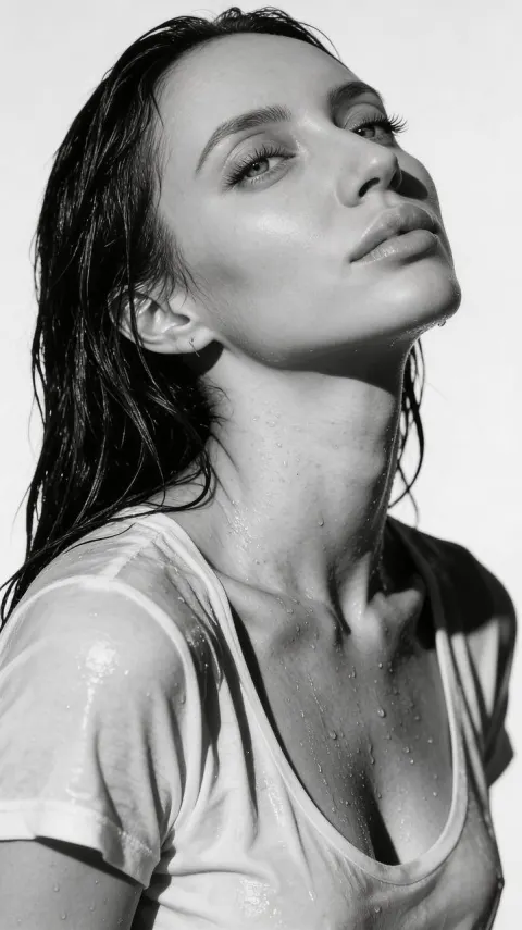 Wet Fabric Noir Portrait