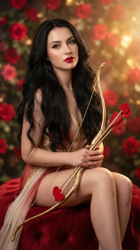 Seductive Cupid Beauty Portrait