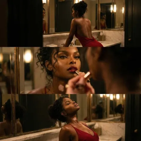 Mirror Restroom Triptych