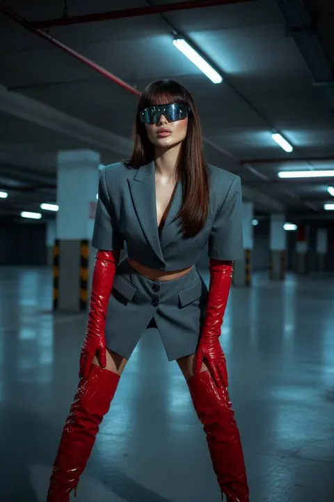 Neon Underground Cyber Fashion Portrait