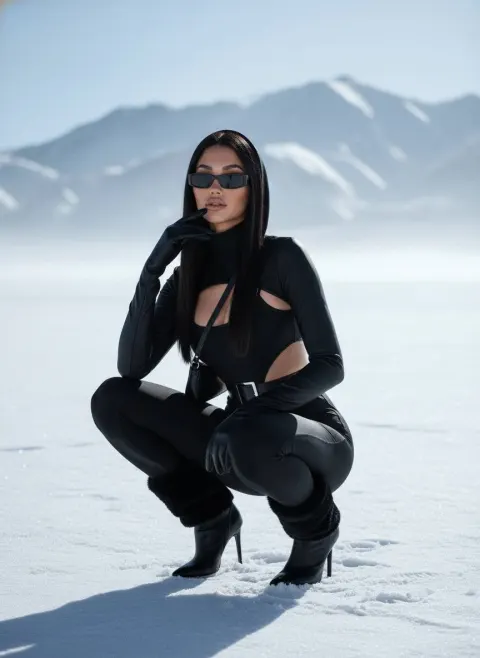 Futuristic Snow Fashion Portrait