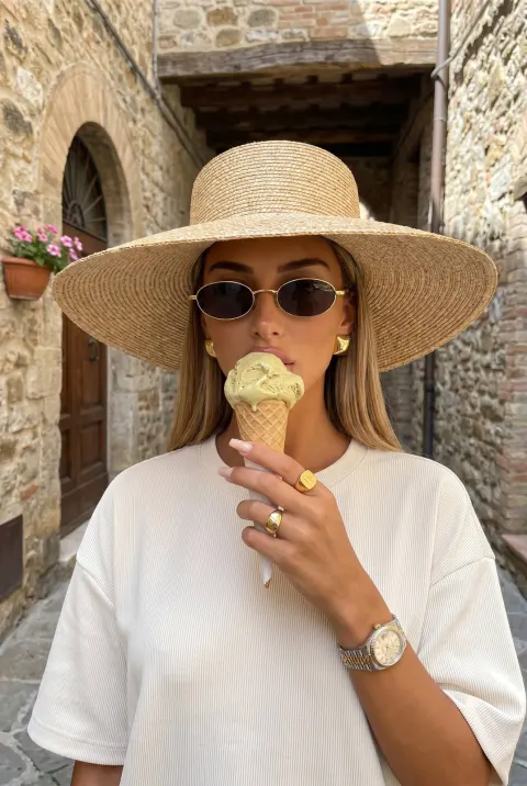 Italian Summer Gelato Girl