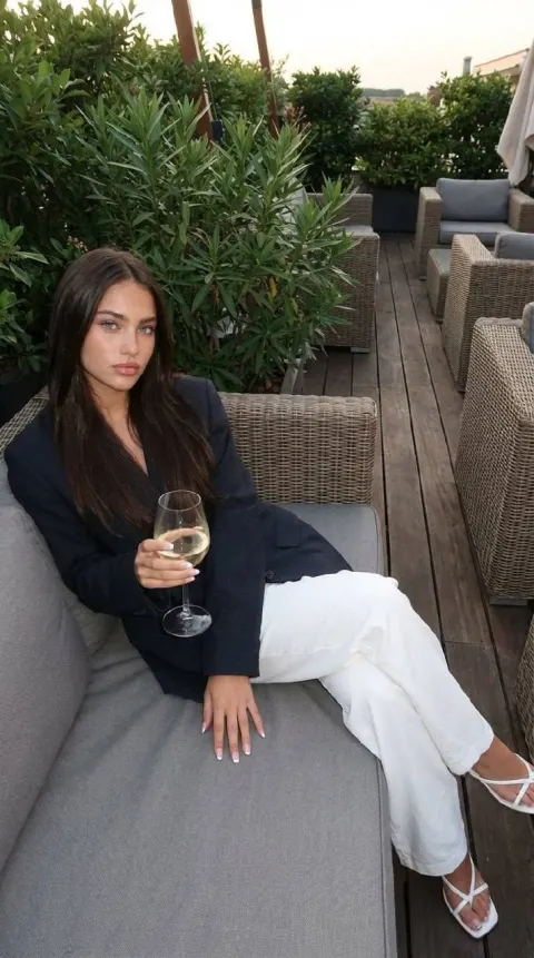 Stylish Terrace Wine Moment