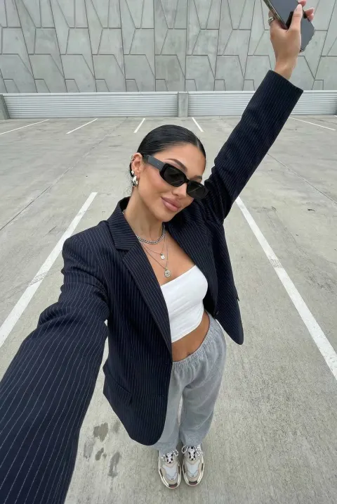 Urban Parking Lot Selfie Style