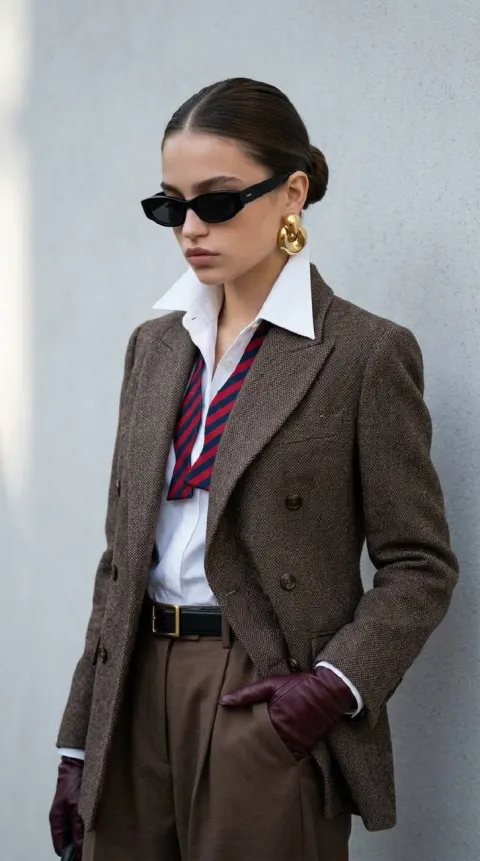 Elegant Tweed Portrait