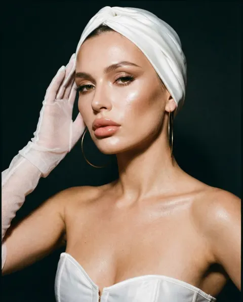 Glamorous Bandage Beauty Portrait