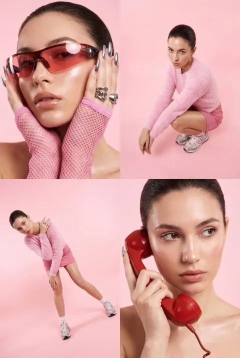 Pink Y2K Fashion Collage Editorial