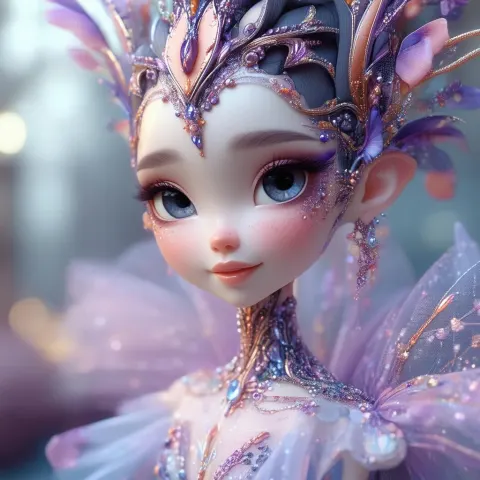 Claymation Ballerina in Sci Fi Elegance