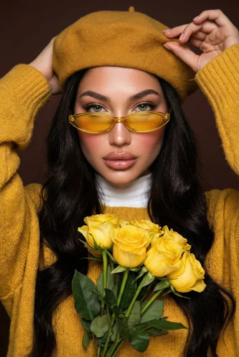 Yellow Roses Editorial Fashion