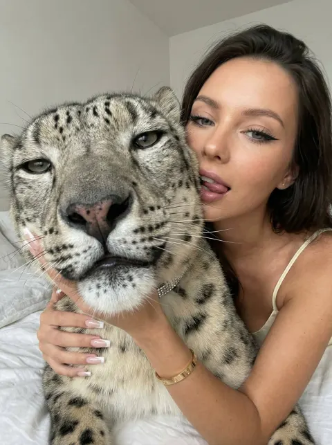 Leopard Selfie Intimate Moment