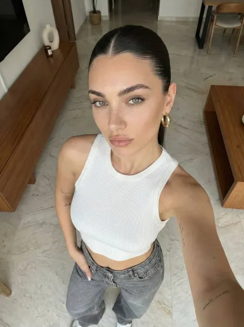 Stylish Woman High Angle Selfie Portrait