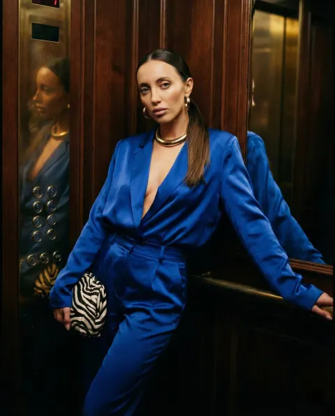 Cobalt Satin Elevator Editorial