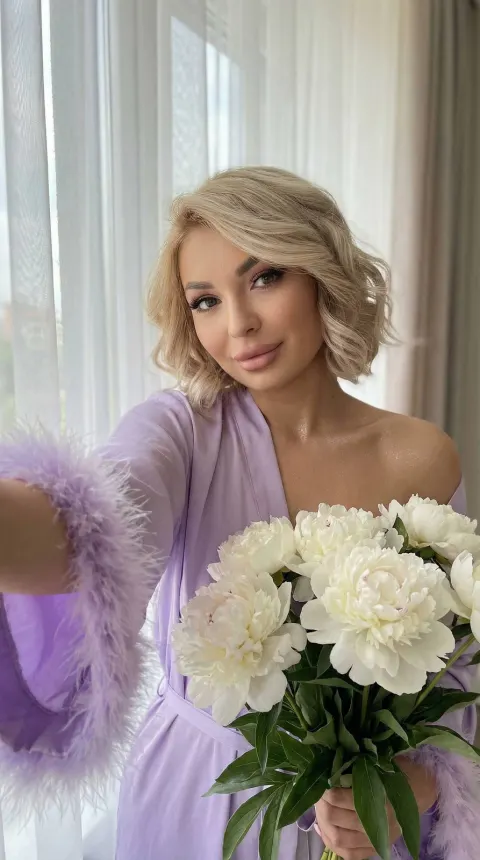 Romantic Peony Window Portrait