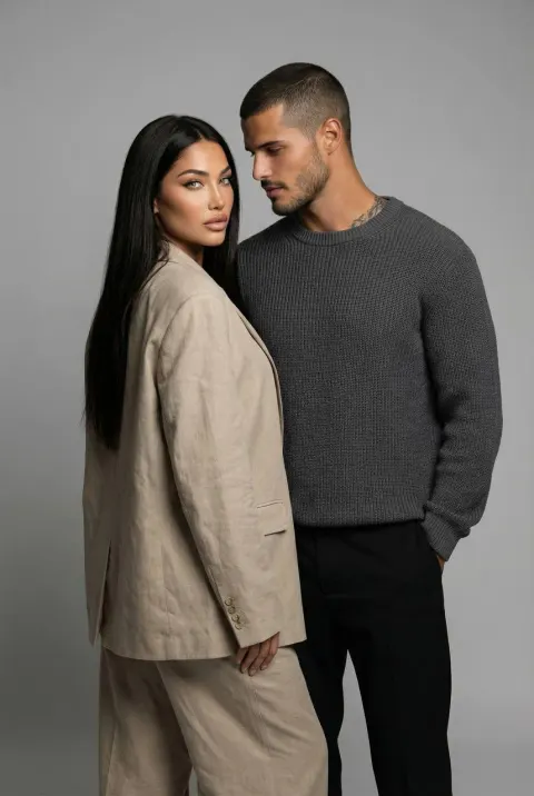 Minimalist Fashion Couple Portrait