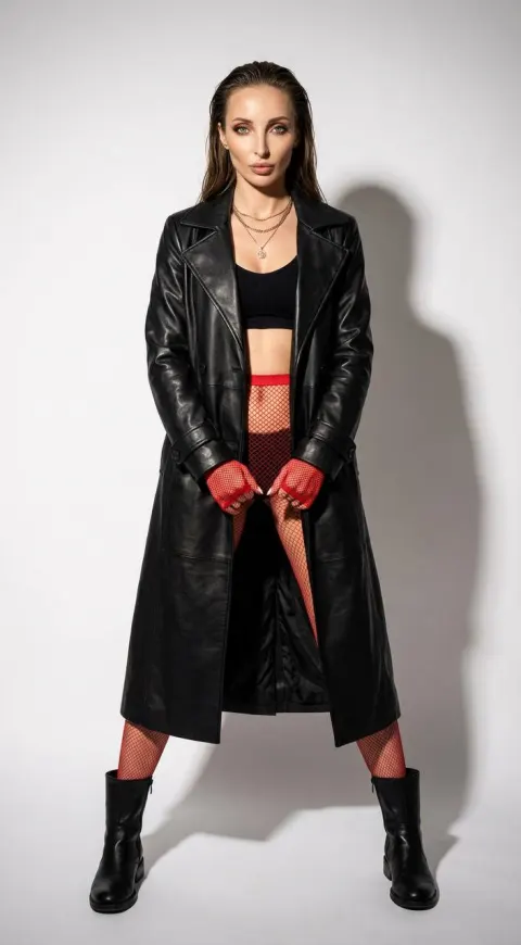 Edgy Black Red Fashion Editorial
