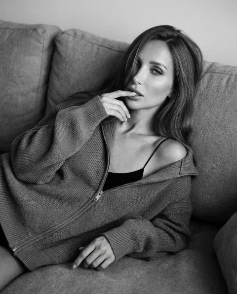 Lazy Retro Girl on Sofa