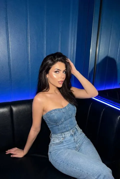 Blue Leather Sofa Portrait Shoot
