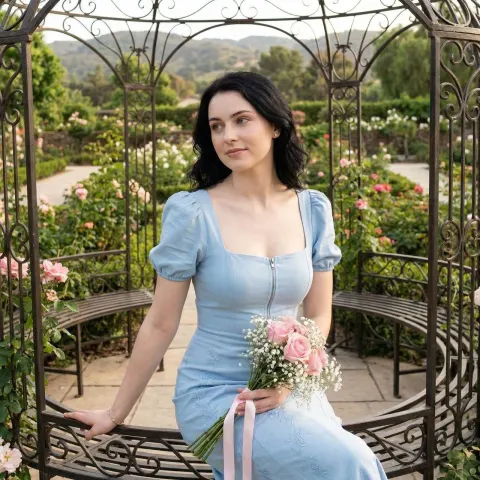Romantic Garden Gazebo Portrait