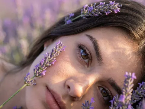 Lavender Dream Macro Portrait