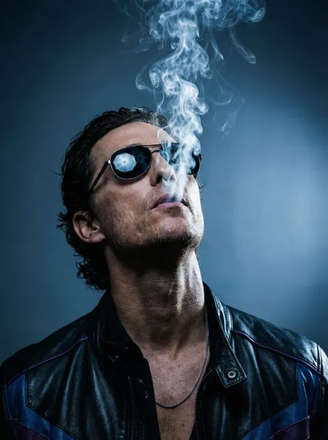 Cyberpunk Smoker Portrait