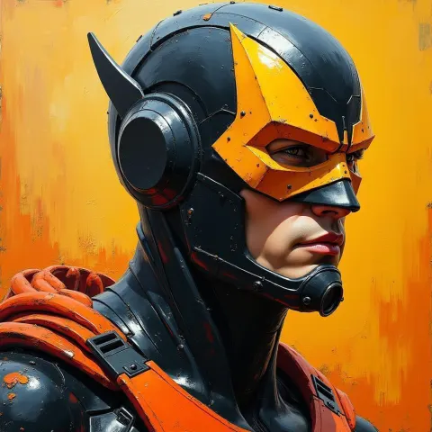 Kevlar Clad Superhero in Bold Oils
