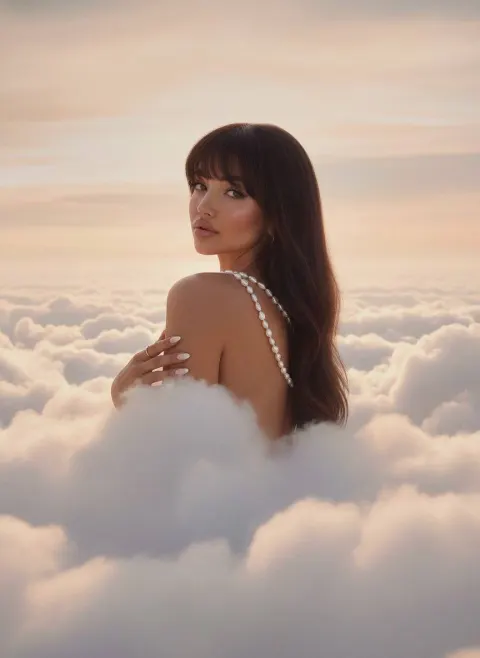 Pearl Goddess in Clouds