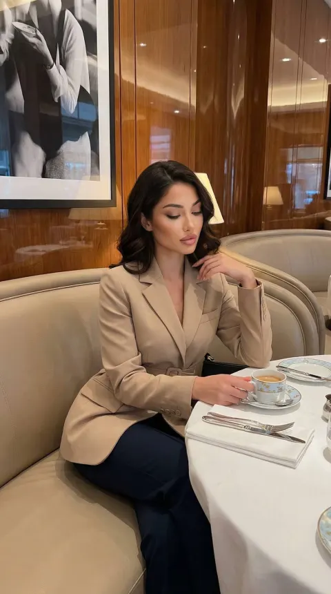 Elegant Café Portrait