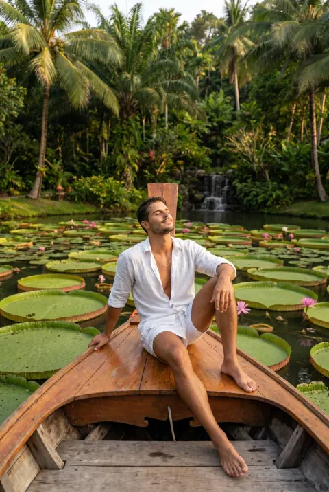 Serene Lotus Pond Contemplation