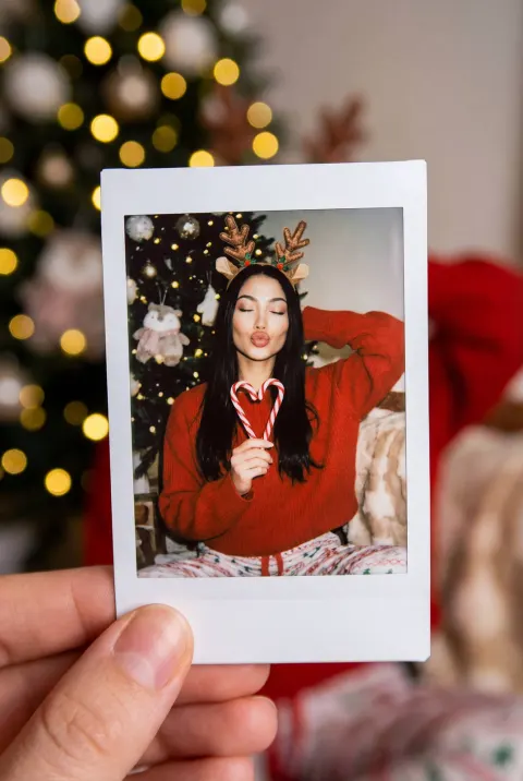 Cozy Christmas Polaroid Memory