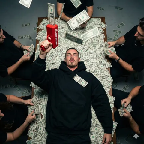 Urban Man Money Gun Scene