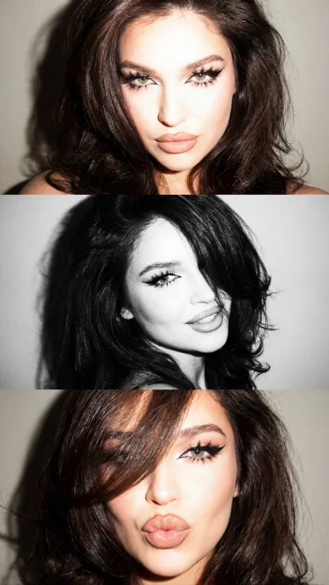 Authentic Y2K Flash Portrait Collage