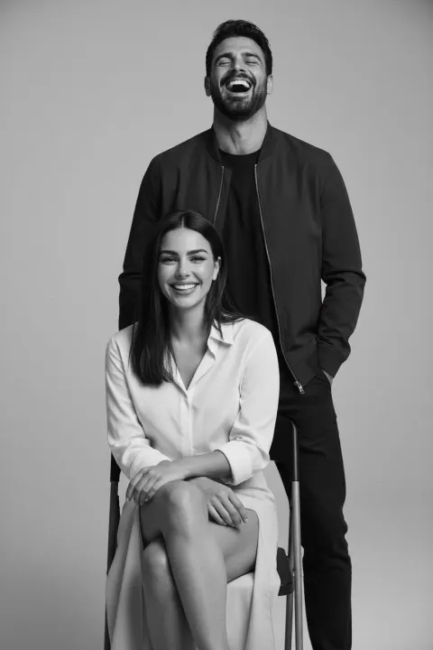 Joyful Black White Portrait