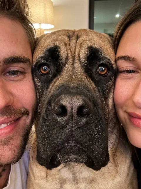 Pet Cuddle Selfie Close-Up