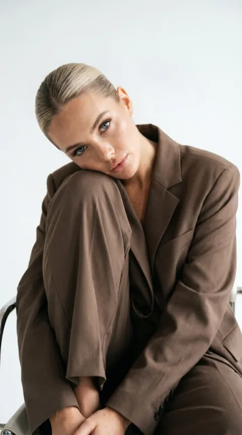 Brown Suit Cinematic Portrait