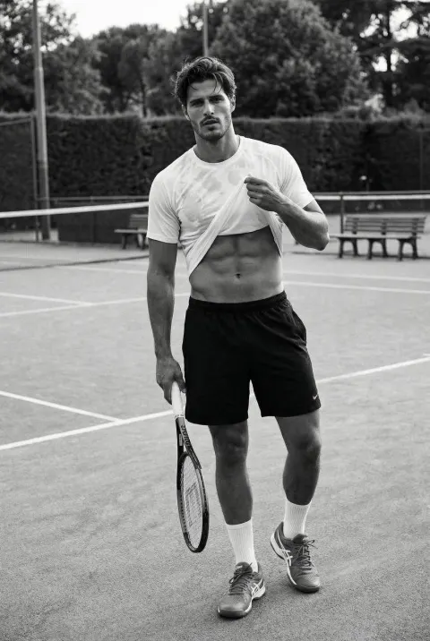 Tennis Athlete Post-Match Portrait