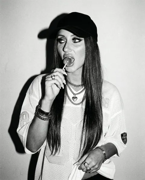 Street Style Girl Lollipop Portrait